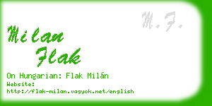 milan flak business card